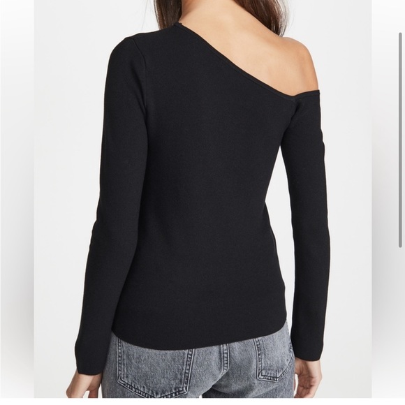 525 America Asymmetrical Sweater In Black Size Medium NWT - Picture 2 of 7